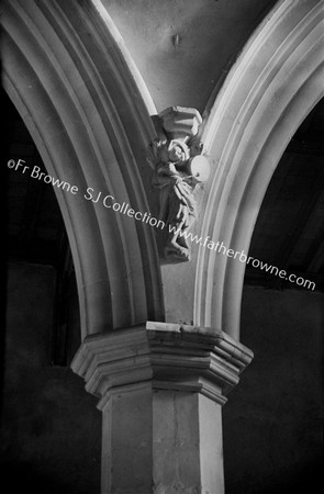 CLEY CHURCH IMP WITH TAMBOURINES CORBEL